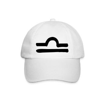 libra zodiac - Baseballkappe - Weiß/Weiß - Vorne