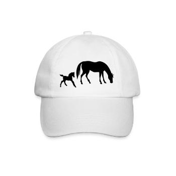 Pferd - Baseballkappe - Weiß/Weiß - Vorne
