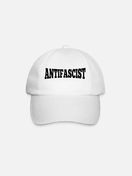 Antifascist - Antifaschist - Baseballkappe - Weiß/Weiß