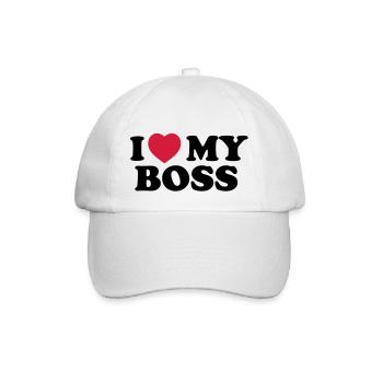 I love my boss - Casquette classique - blanc/blanc - Devant