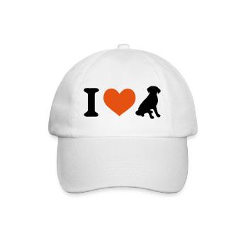 I love labrador - Baseballkappe - Weiß/Weiß - Vorne