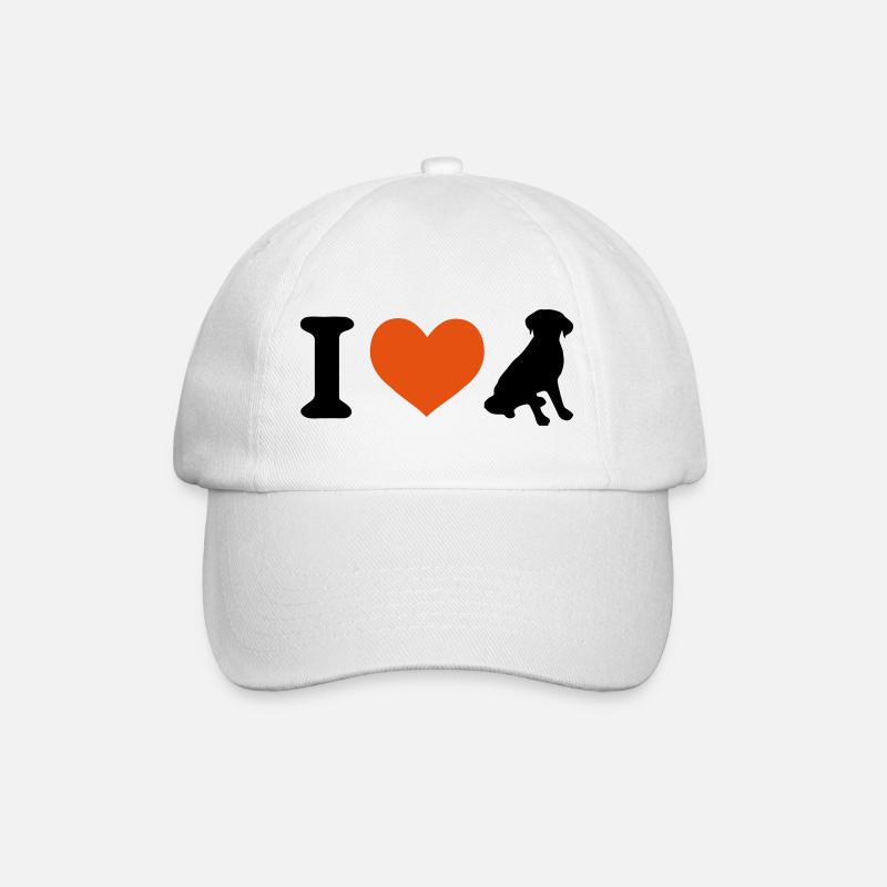 I love labrador - Baseballkappe - Weiß/Weiß