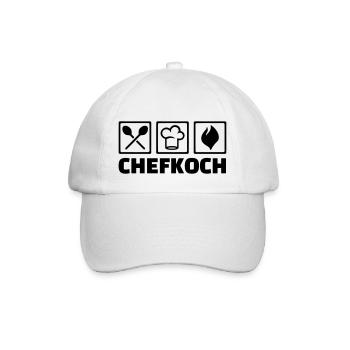 Chefkoch - Baseballkappe - Weiß/Weiß - Vorne