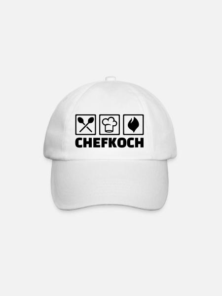 Chefkoch - Baseballkappe - Weiß/Weiß