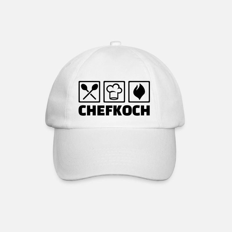 Chefkoch - Baseballkappe - Weiß/Weiß