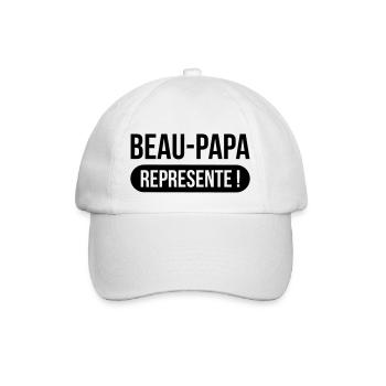Beau-Père Représente ! - Casquette classique - blanc/blanc - Devant