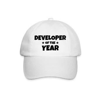 Entwickler / Informatiker / Programmierer / - Baseballkappe - Weiß/Weiß - Vorne