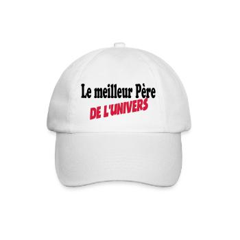 Le meilleur PERE de l'univers - Casquette classique - blanc/blanc - Devant