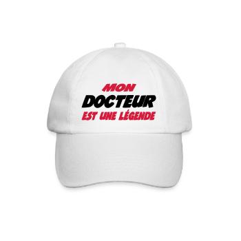 Mon DOCTEUR est une légende 284!!!448 - Casquette classique - blanc/blanc - Devant