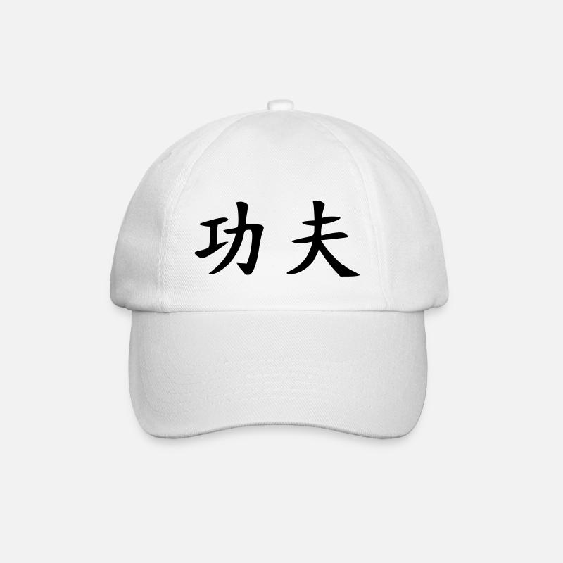Kung Fu - Baseballkappe - Weiß/Weiß