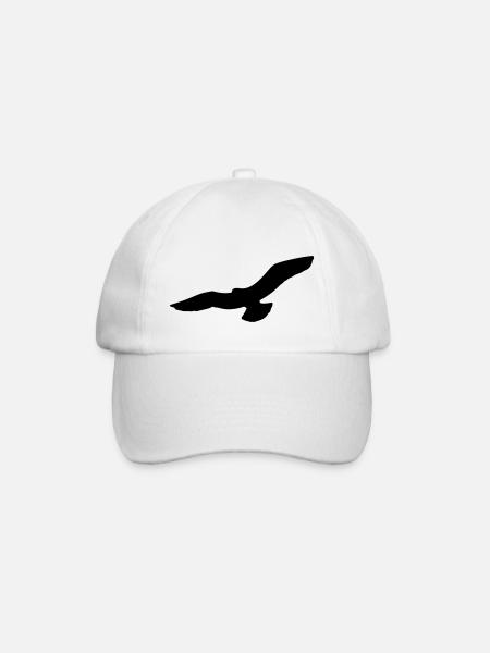 bird - Baseball Cap - white/white