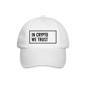 IN CRYPTO WE TRUST - Baseballkappe - Weiß/Weiß - Vorne