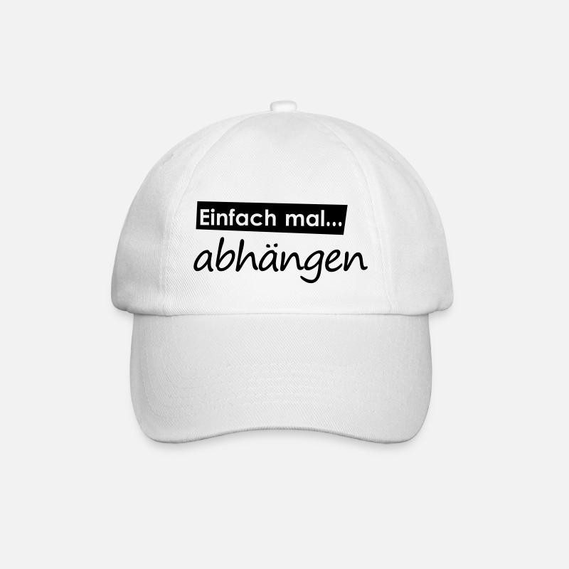 Einfach mal abhängen - Baseballkappe - Weiß/Weiß