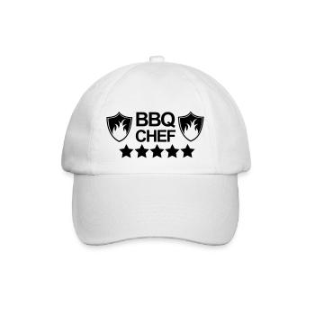Grill,Grilling,BBQ,cooking,chef,meat,summer,sausag - Baseball Cap - white/white - Front
