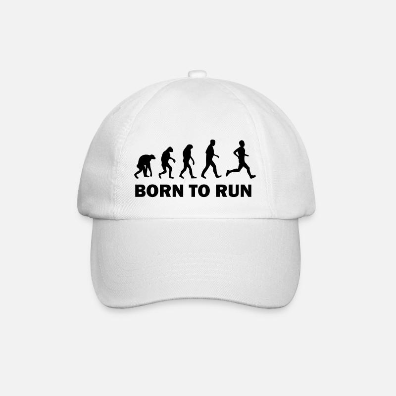 born to run - Baseballkappe - Weiß/Weiß