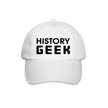History Geek - Baseball Cap - white/white - Front