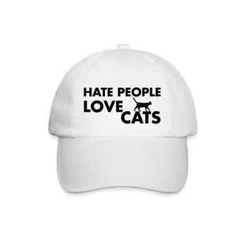 Cat Lover - Baseball Cap - white/white - Front