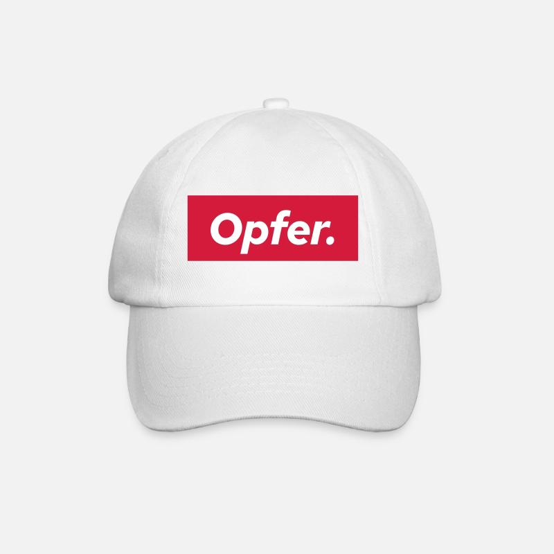 opfer - Baseballkappe - Weiß/Weiß