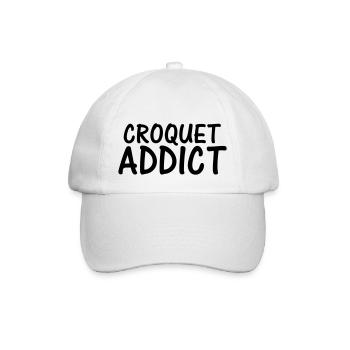 croquet addict - Baseball Cap - white/white - Front