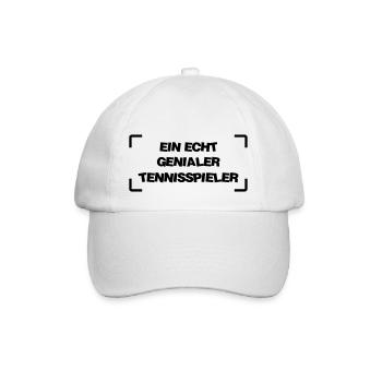 Tennis / Tennisspieler / Tennisspielerin Tennisman - Baseballkappe - Weiß/Weiß - Vorne