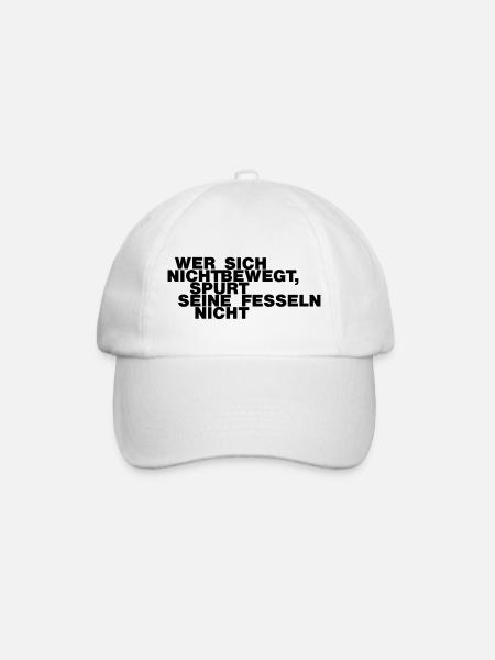 WerSichNichtBewegt - Baseballkappe - Weiß/Weiß