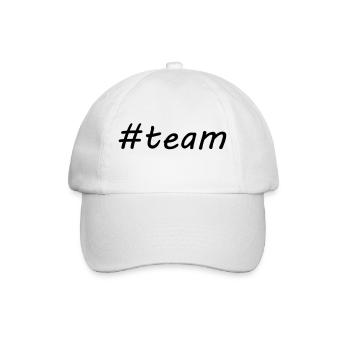 #team - Baseball Cap - white/white - Front