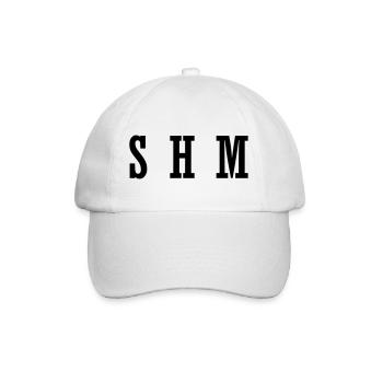 SHM Elektro Music Geschenk Geschenkidee - Baseballkappe - Weiß/Weiß - Vorne