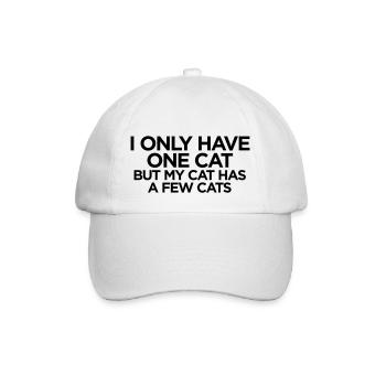 JE N’AI QU’UN CHAT MAIS MON CHAT A QUELQUES CHATS - Casquette classique - blanc/blanc - Devant
