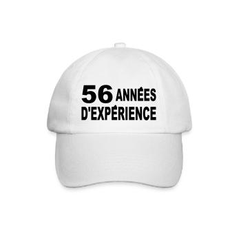 Anniversaire 56 ans / Humour / Cadeau 56 ans - Casquette classique - blanc/blanc - Devant