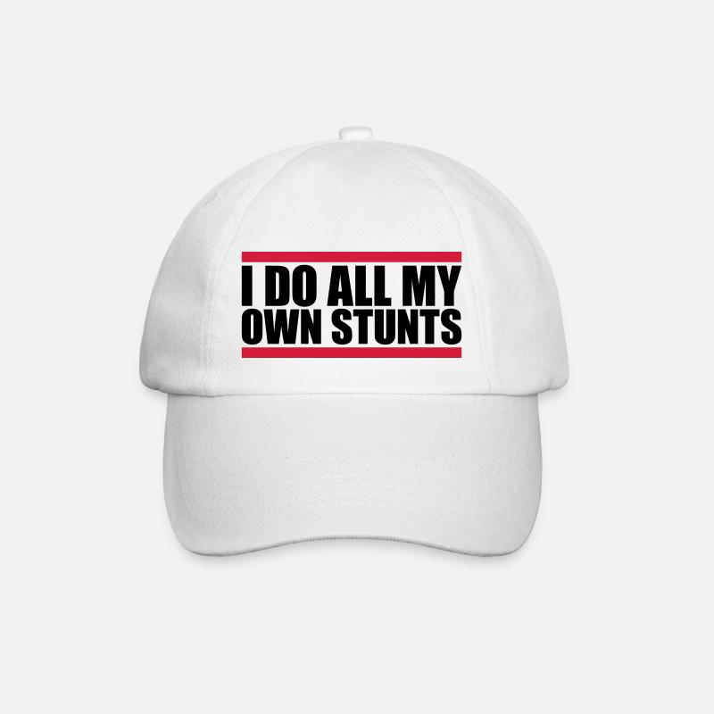 all my own stunts - Baseballkappe - Weiß/Weiß