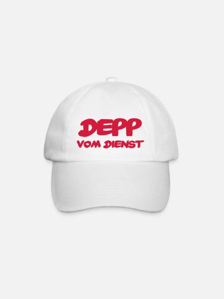 Depp vom Dienst - Baseballkappe - Weiß/Weiß