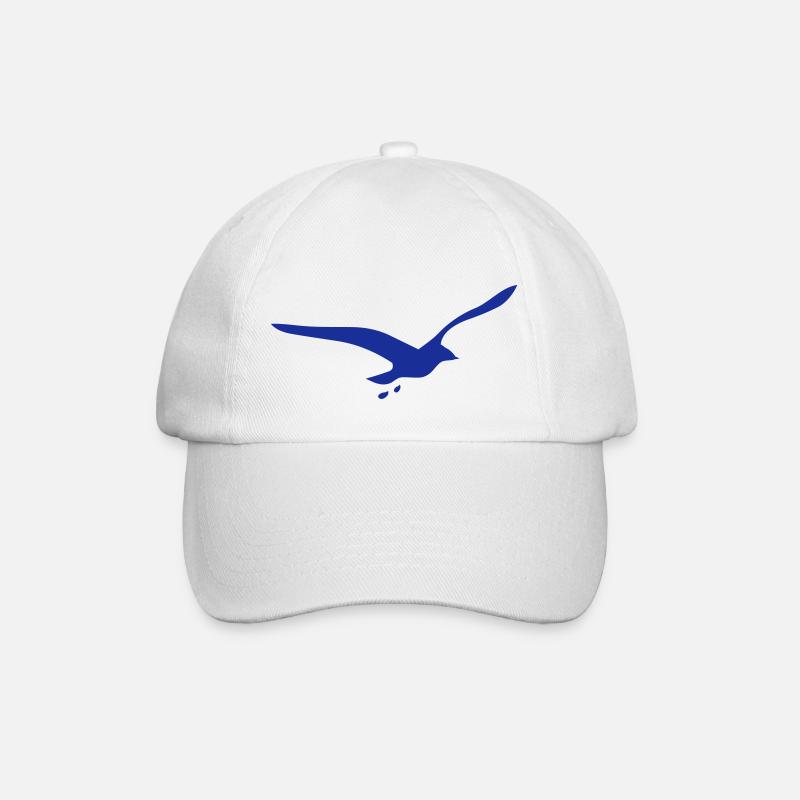 Möwe - Baseballkappe - Weiß/Weiß
