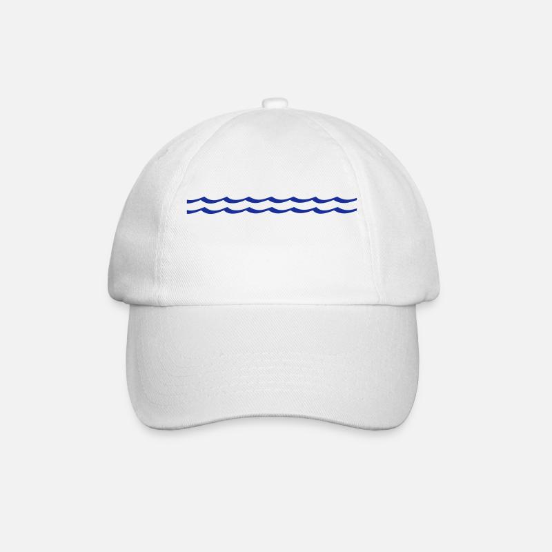 vagues - Casquette classique - blanc/blanc
