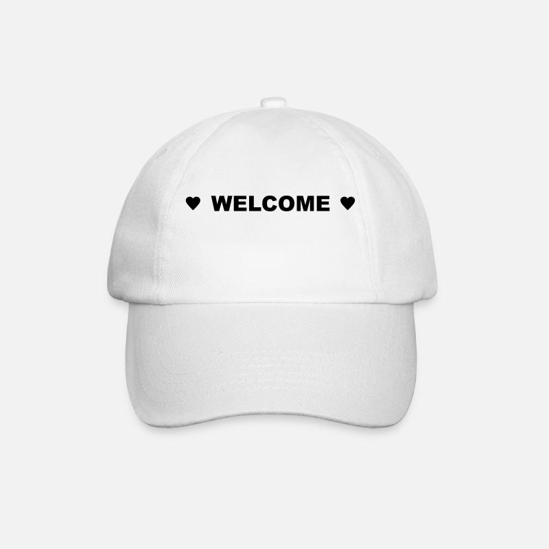 Welcome - Baseball Cap - white/white