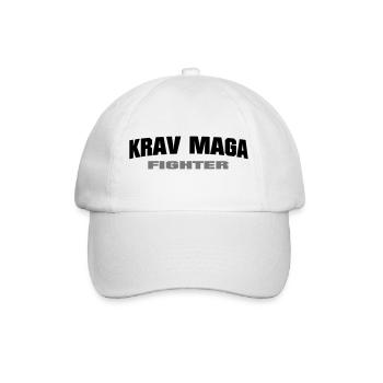 Krav Maga Fighter - Baseballkappe - Weiß/Weiß - Vorne