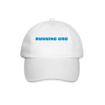 Running Gag | Sport-T-Shirts bedrucken - Baseballkappe - Weiß/Weiß - Vorne