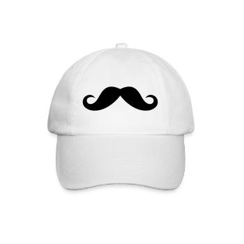 Moustache - Casquette classique - blanc/blanc - Devant