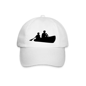 canoe canoeing - Baseball Cap - white/white - Front