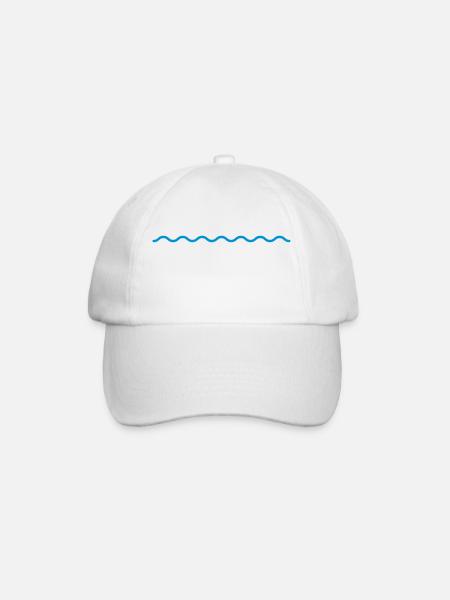 Water - Baseball Cap - white/white