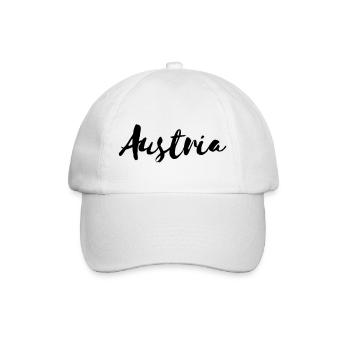 Autriche Autriche Typo Texte Cadeau - Casquette classique - blanc/blanc - Devant