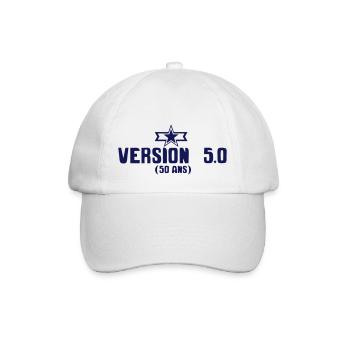 50 ans version anniversaire etoile - Casquette classique - blanc/blanc - Devant