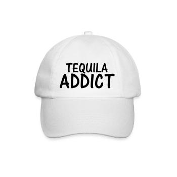 tequila addict - Baseball Cap - white/white - Front
