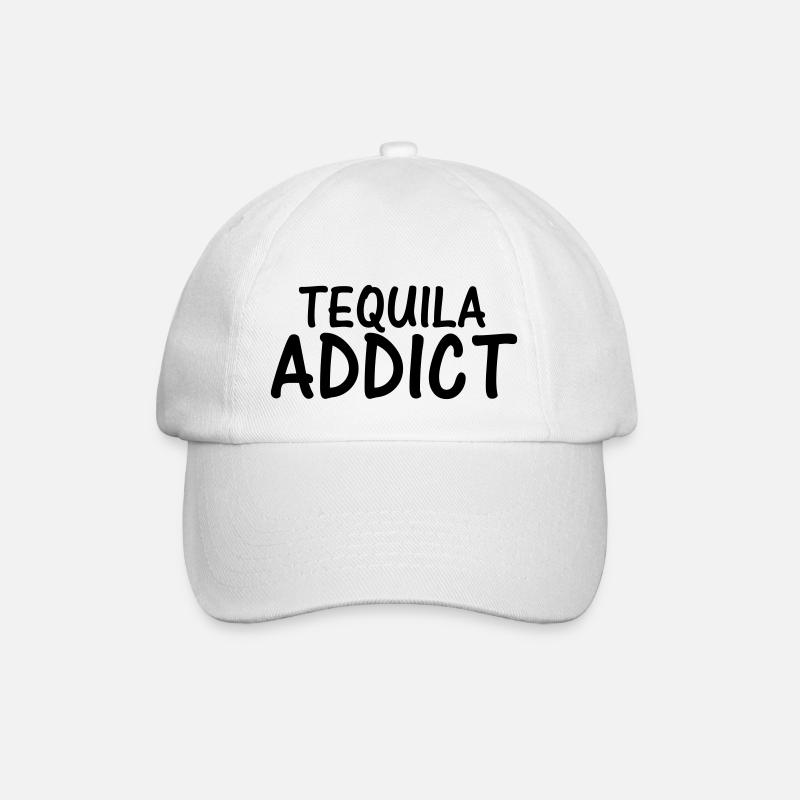 tequila addict - Baseball Cap - white/white