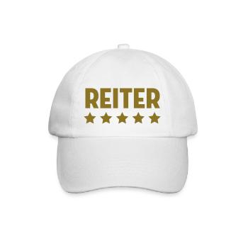 Reiten Reiter Reiterin Pferd Pferde Pony Western - Baseballkappe - Weiß/Weiß - Vorne