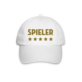 Spieler Spielerin Spiel Gamer Gamerin Gaming Geek - Baseballkappe - Weiß/Weiß - Vorne