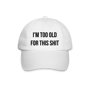Cinema Humor Film Funny Old Shit ssssssssss - Baseball Cap - white/white - Front