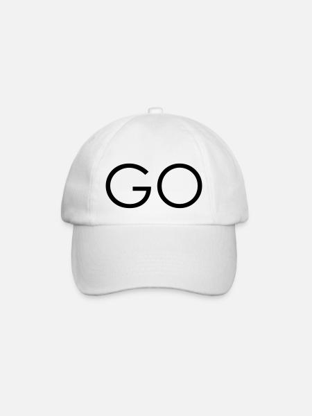 GO - Baseballkappe - Weiß/Weiß