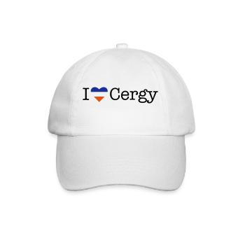 I love Cergy - Baseballkappe - Weiß/Weiß - Vorne