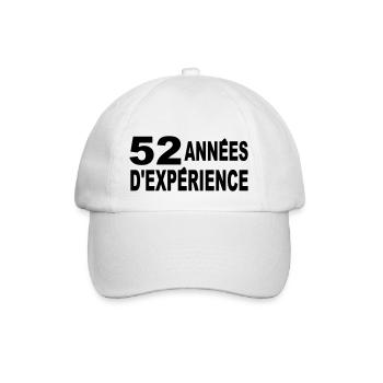 52 ans / anniversaire 52 ans / t-shirt 52 ans - Casquette classique - blanc/blanc - Devant