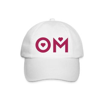 OM YOGA - Baseballkappe - Weiß/Weiß - Vorne
